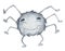 Cute watercolor spider cartoon illustration