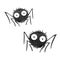 Cute watercolor spiders. Hand drawn. Isolated on white background. Halloween illustration