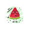 Cute watermelon cartoon character