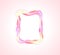 Cute wavy pink photo frame vector