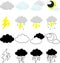 The cute weather icons