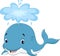 Cute whale cartoon