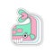 Cute whale colorful cloth patch, applique for decoration kids clothing cartoon vector Illustration