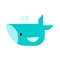 Cute whale sticker