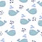 Cute whales pattern.