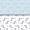 Cute whales and sharks seamless pattern collection.