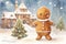 Cute Whimsical gouache Ginger bread man, children\\\'s book illustrations