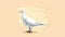 cute white dove bird animation