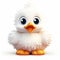 Cute White Duck 3d Render - Cinema4d Style Animation