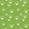 Cute white and green mushroom seamless pattern background illustration