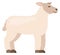 Cute white lamb icon. Cartoon farm animal