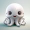 Cute White Octopus 3d Rendering With Unique Maranao Art Style