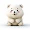 Cute White Polar Bear In Zbrush-inspired Anime Style