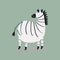 Cute wild zebra cartoon illustration