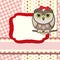 Cute wise owls background for scrapbook