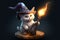 Cute wizard cat. Generate Ai