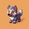 Cute Wolf Pixel Art: Minecraft Inspired Character Design