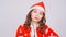 Cute Woman wearing Santa Claus hat and glasses