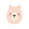 Cute wombat cartoon flat style icon vector design