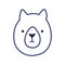 Cute wombat cartoon line style icon vector design