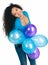 Cute women with the balloons