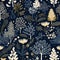 Cute Woodland with seamless pattern