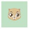 Cute xerus avatar with flat colors