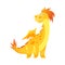 Cute yellow dragon