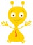 Cute yellow fantasy cartoon character