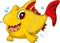 Cute yellow fish cartoon