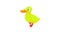 Cute yellow little duck icon animation