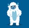 Cute yeti bigfoot monster vector set.