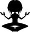 Cute Yoga Girl in Silhouette