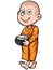 Cute young monk