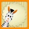 Cute zebra on decorative background