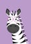 Cute zebra with glasses. Poster for baby room.