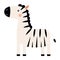 Cute zebra kids illustration drawing for books magazines learning cards africa animals