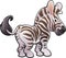 Cute Zebra Vector Illustration