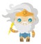 Cute zeus jupiter greek roman god of lighting