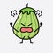 Cute Zucchini Fruit Mascot Vector Character