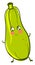 Cute zucchini, illustration, vector