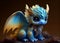 The Cutest Creature in the World: A Closeup of an Adorable Blue Dragon