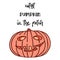 Cutest Pumpkin in the patch- funny Halloween text with smiley pumkin