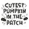 Cutest Pumpkin in the Patch - hand drawn print