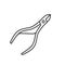 Cuticle nipper linear icon