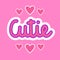Cutie Sticker Social Media Network Message Badges Design