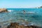 Cutie young girl having fun in sea