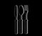 Cutlery background black