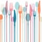 Cutlery Background With Retro Colours