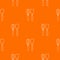 Cutlery bake pattern vector orange